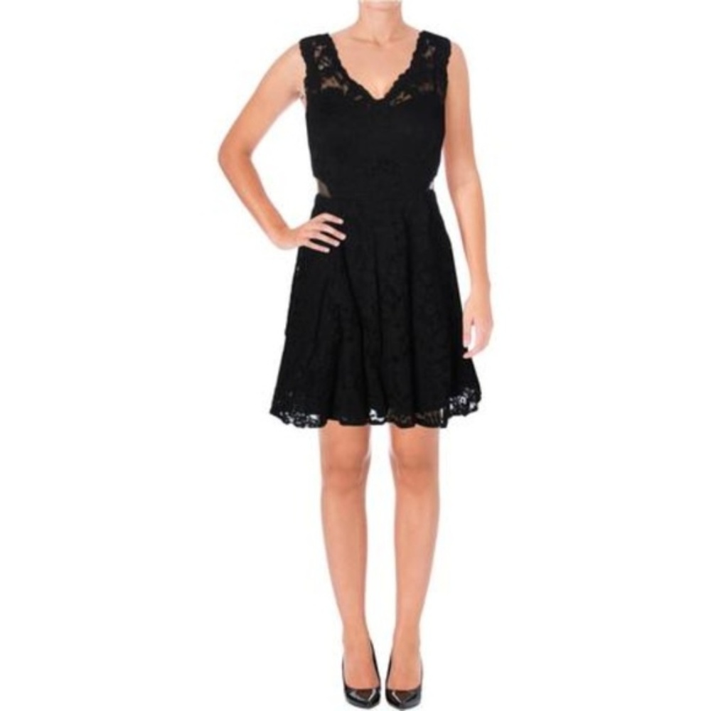 Aqua Lace Illusion Dress